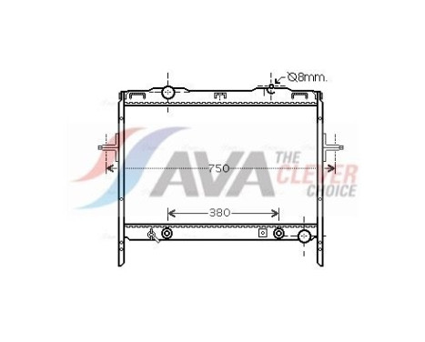 Radiator, engine cooling KAA2058 Ava Quality Cooling