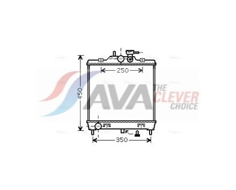 Radiator, engine cooling KAA2064 Ava Quality Cooling