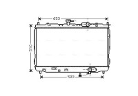 Radiator, engine cooling KAA2072 Ava Quality Cooling