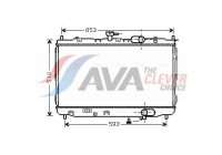 Radiator, engine cooling KAA2072 Ava Quality Cooling