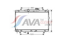 Radiator, engine cooling KAA2074 Ava Quality Cooling
