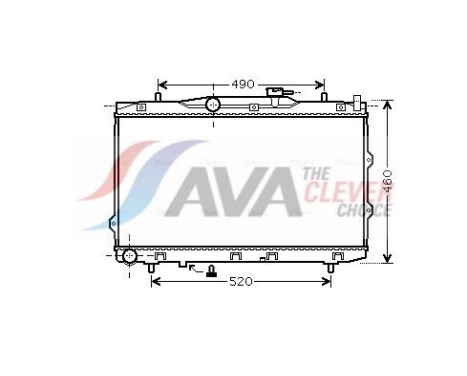 Radiator, engine cooling KAA2074 Ava Quality Cooling