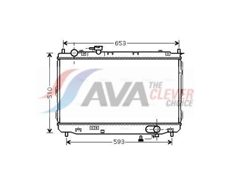Radiator, engine cooling KAA2084 Ava Quality Cooling
