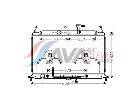 Radiator, engine cooling KAA2152 Ava Quality Cooling