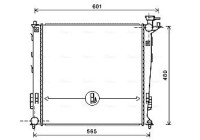 Radiator, engine cooling KAA2239 Ava Quality Cooling