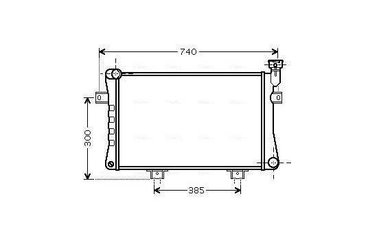 Radiator, engine cooling LA2015 Ava Quality Cooling