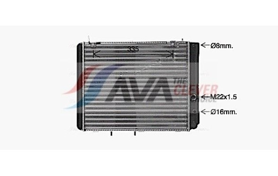 Radiator, engine cooling LA2028 Ava Quality Cooling