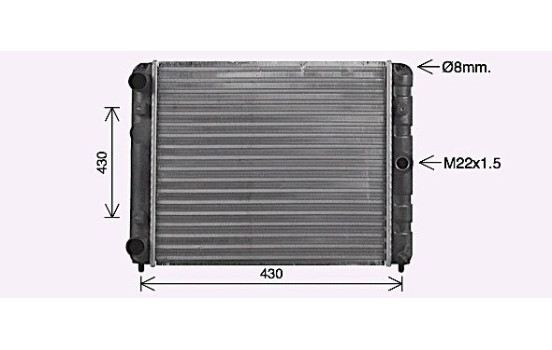 Radiator, engine cooling LA2039 Ava Quality Cooling