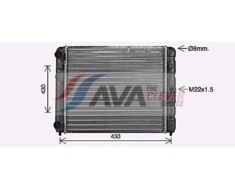 Radiator, engine cooling LA2039 Ava Quality Cooling