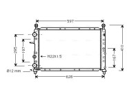 Radiator, engine cooling LC2050 Ava Quality Cooling