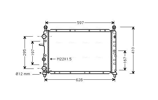 Radiator, engine cooling LC2050 Ava Quality Cooling