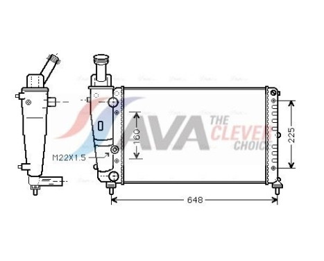 Radiator, engine cooling LC2082 Ava Quality Cooling