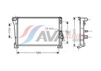 Radiator, engine cooling LC2088 Ava Quality Cooling