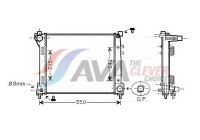 Radiator, engine cooling LC2098 Ava Quality Cooling