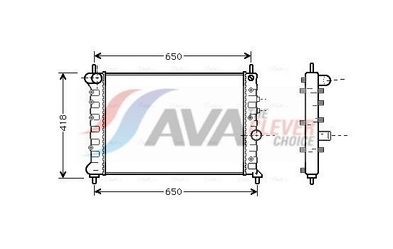 Radiator, engine cooling LCA2078 Ava Quality Cooling