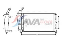 Radiator, engine cooling LCA2083 Ava Quality Cooling