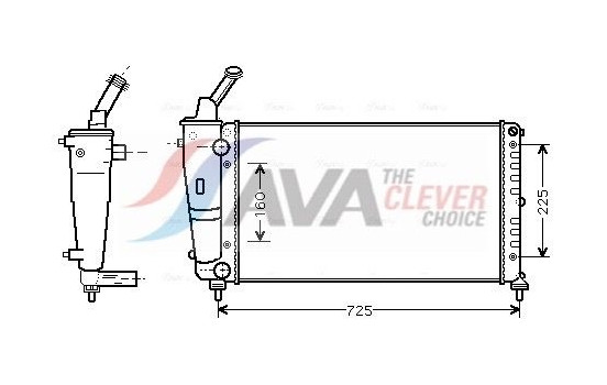 Radiator, engine cooling LCA2083 Ava Quality Cooling