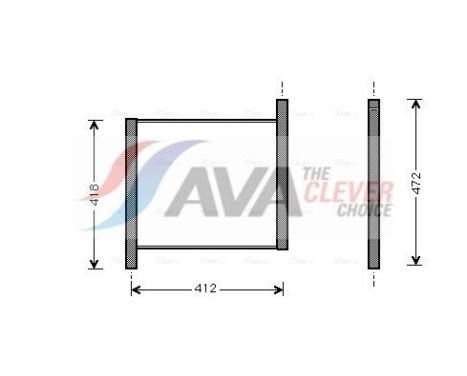 Radiator, engine cooling MCA2002 Ava Quality Cooling