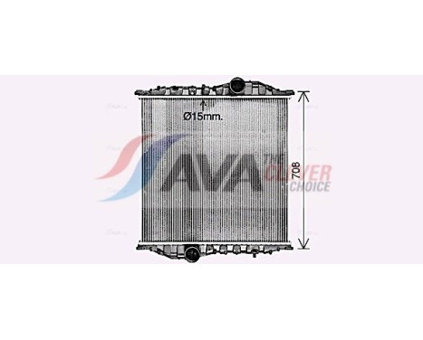 Radiator, engine cooling ME2313N Ava Quality Cooling, Image 3