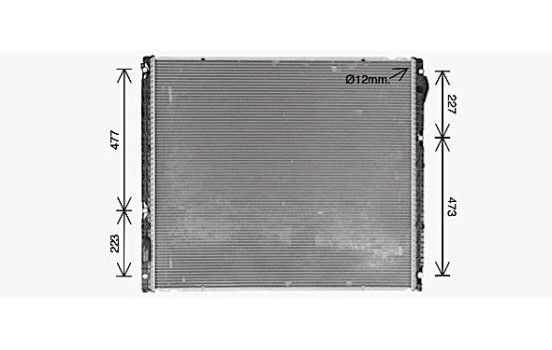 Radiator, engine cooling MN2152 Ava Quality Cooling