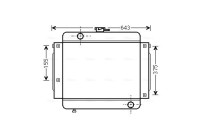 Radiator, engine cooling MS2023 Ava Quality Cooling