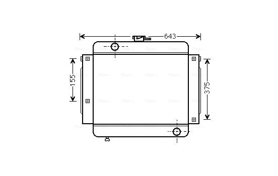 Radiator, engine cooling MS2023 Ava Quality Cooling