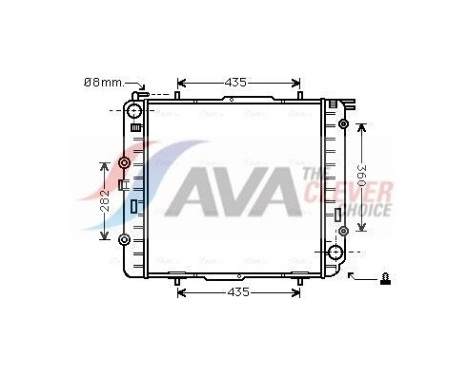 Radiator, engine cooling MS2038 Ava Quality Cooling