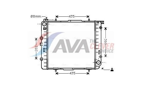 Radiator, engine cooling MS2038 Ava Quality Cooling