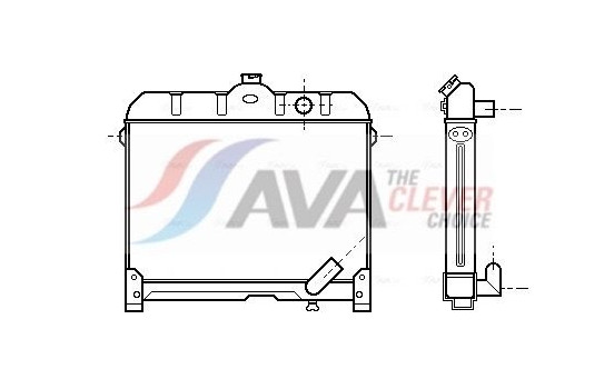 Radiator, engine cooling MS2044 Ava Quality Cooling