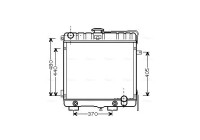 Radiator, engine cooling MS2316 Ava Quality Cooling