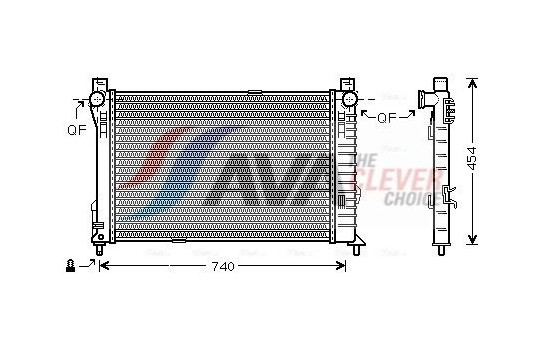 Radiator, engine cooling MS2338 Ava Quality Cooling