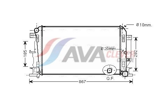 Radiator, engine cooling MS2402 Ava Quality Cooling