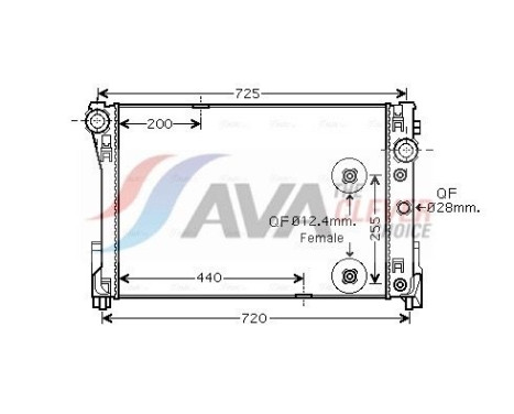 Radiator, engine cooling MS2452 Ava Quality Cooling