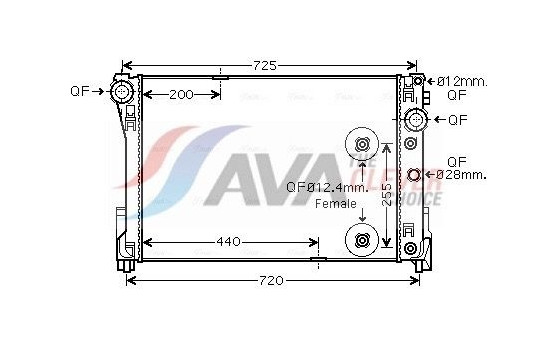Radiator, engine cooling MS2491 Ava Quality Cooling