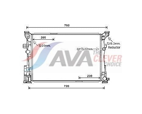 Radiator, engine cooling MS2653 Ava Quality Cooling