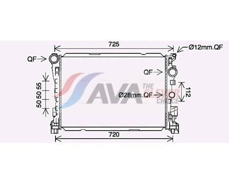 Radiator, engine cooling MS2691 Ava Quality Cooling