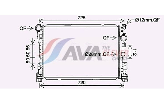 Radiator, engine cooling MS2691 Ava Quality Cooling