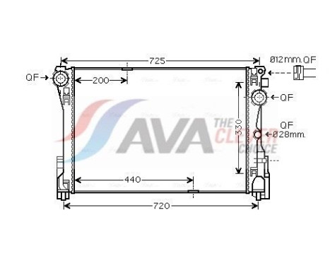 Radiator, engine cooling MS2693 Ava Quality Cooling