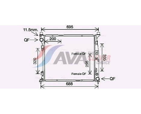 Radiator, engine cooling MS2694 Ava Quality Cooling