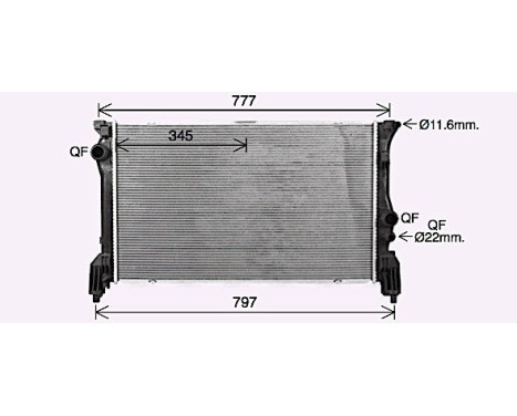 Radiator, engine cooling MS2725 Ava Quality Cooling