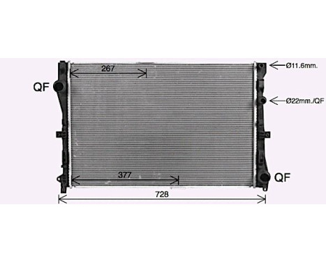 Radiator, engine cooling MS2728 Ava Quality Cooling