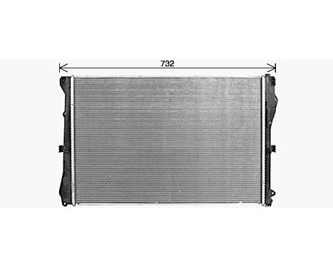 Radiator, engine cooling MS2728 Ava Quality Cooling, Image 2