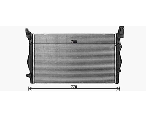 Radiator, engine cooling MS2731 Ava Quality Cooling, Image 2