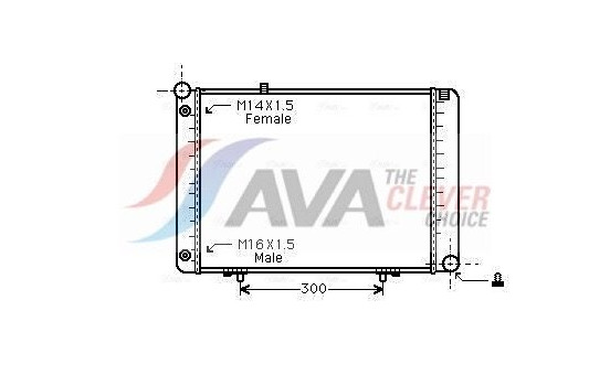 Radiator, engine cooling MSA2074 Ava Quality Cooling