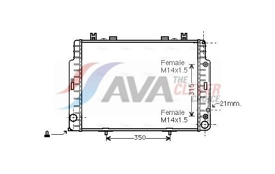 Radiator, engine cooling MSA2131 Ava Quality Cooling