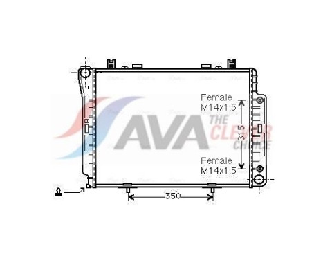 Radiator, engine cooling MSA2144 Ava Quality Cooling
