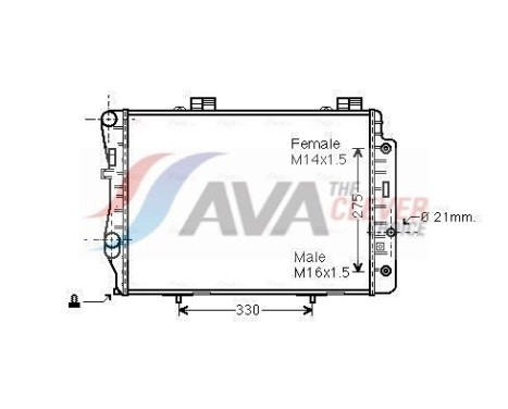 Radiator, engine cooling MSA2173 Ava Quality Cooling