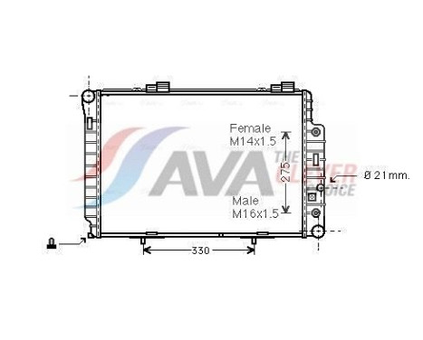 Radiator, engine cooling MSA2174 Ava Quality Cooling