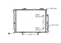 Radiator, engine cooling MSA2189 Ava Quality Cooling