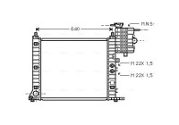 Radiator, engine cooling MSA2218 Ava Quality Cooling